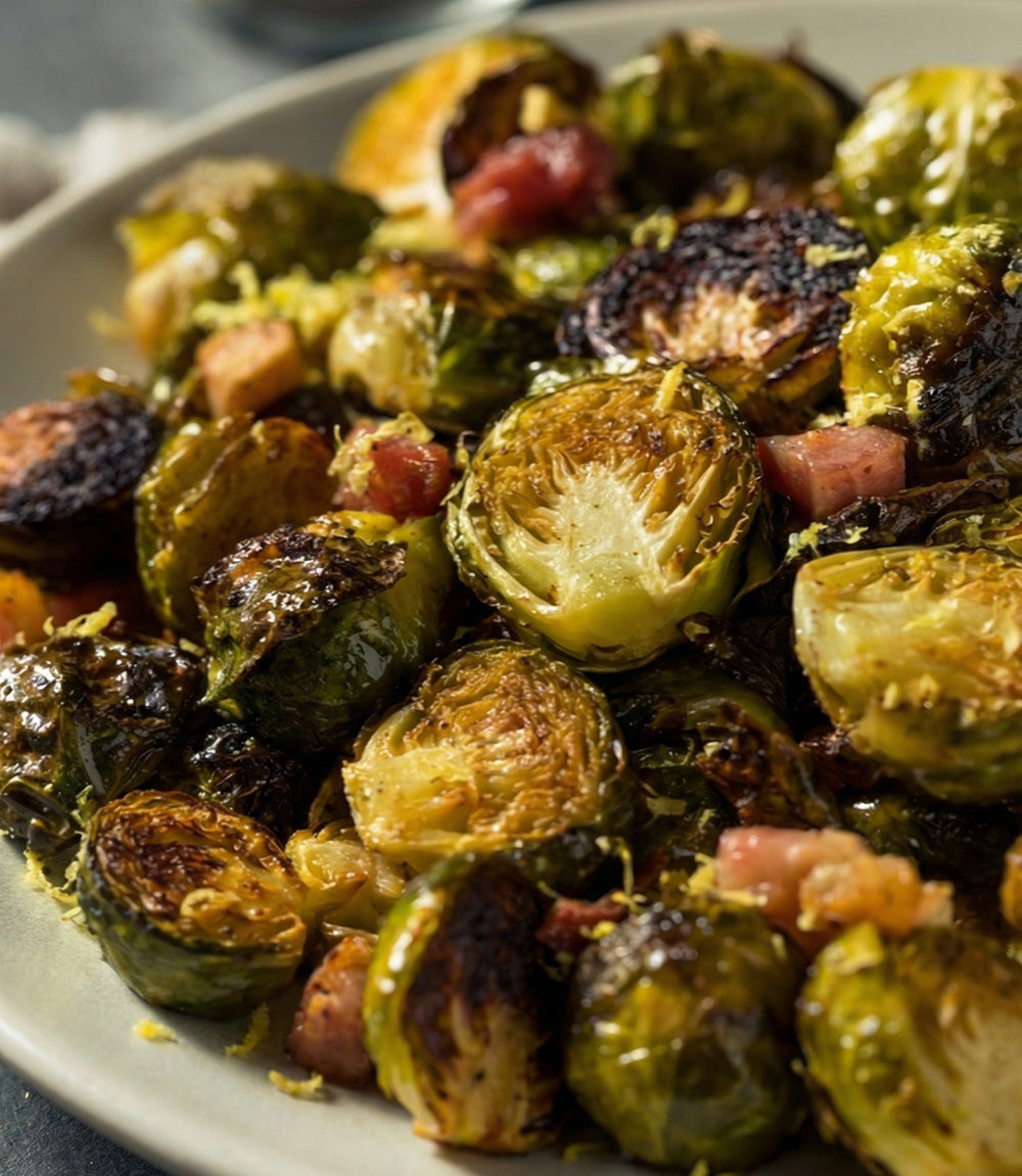 Crispy Cast-Iron Brussels Sprouts with House Blend (Simple & Healthy)