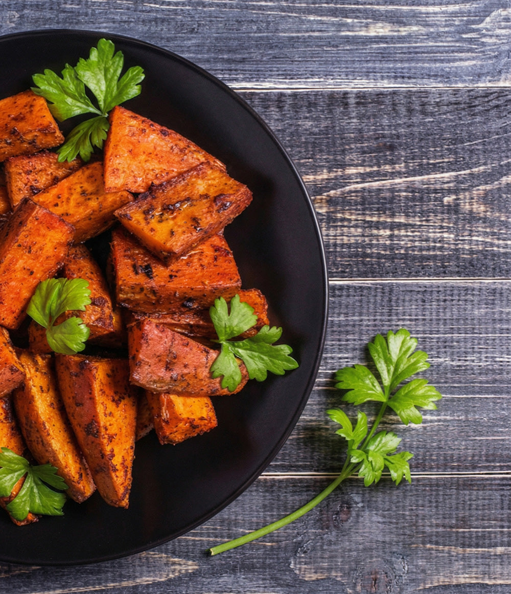 Brown Sugar Bourbon Roasted Sweet Potatoes (Simple & Healthy)